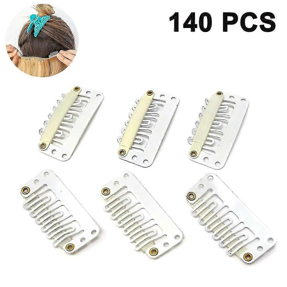 140 Pieces Wig Clips, U Shape Snap Clips Iron Replacement Hair Clips