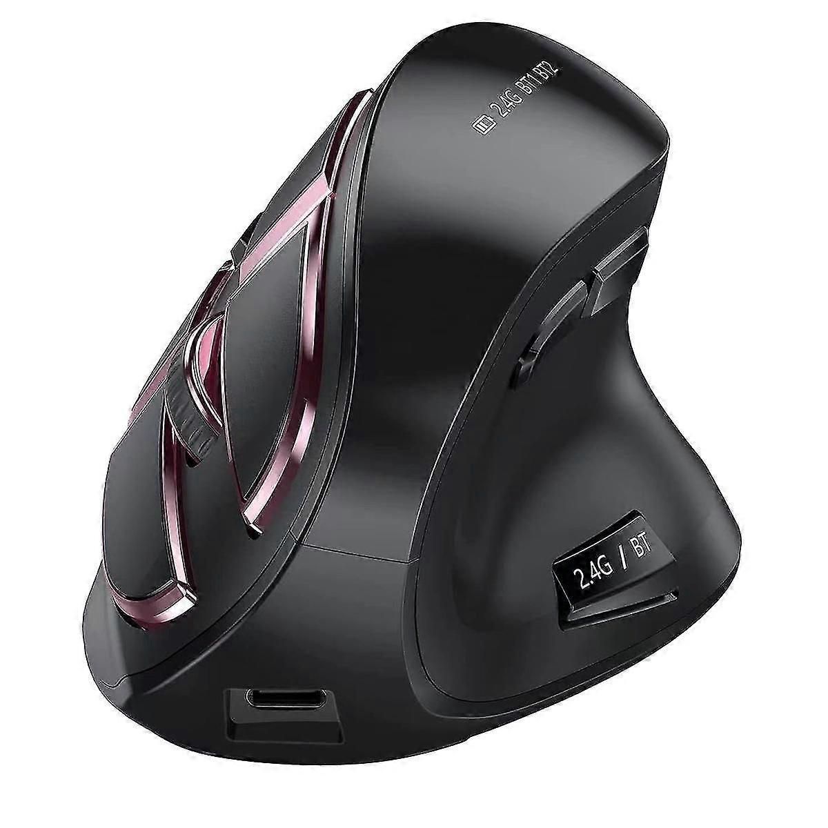 Bluetooth Vertical Wireless Mouse Rechargeable USB Wireless Mouse Ergonomics Mouse for PC Tablet Laptop Notebok-B