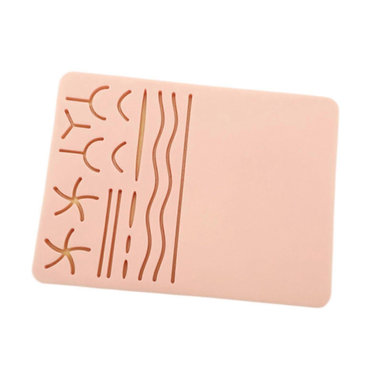 DIY Suturing Övning Pad Simulering Mänsklig Hud Riva Resistent Silikon Hud