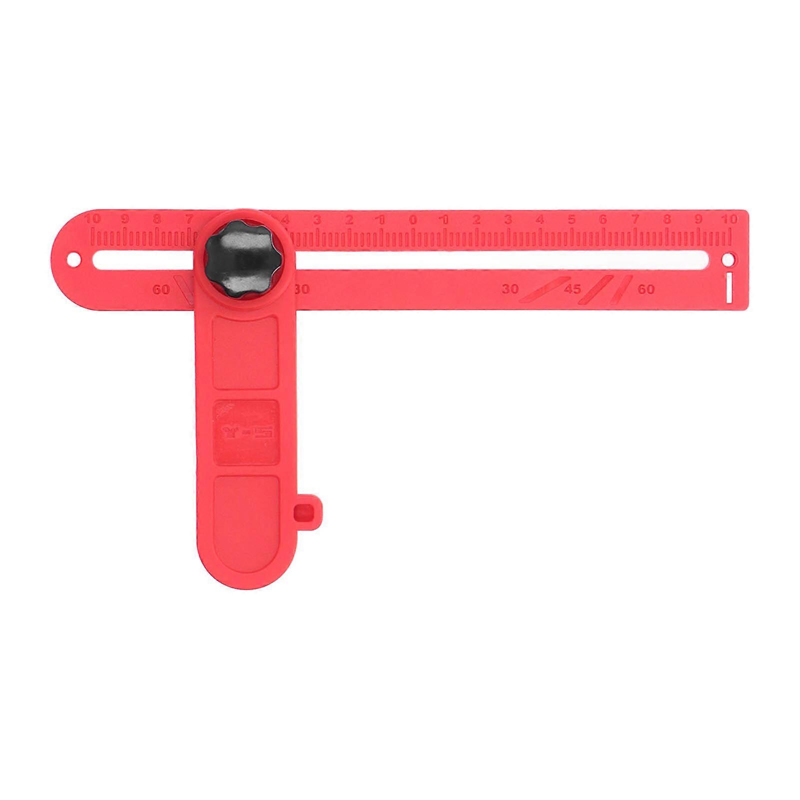 Plastic Angle Measuring Ruler Adjustable Protractor for Woodworking DIY Projects and Home Improvement Tool
