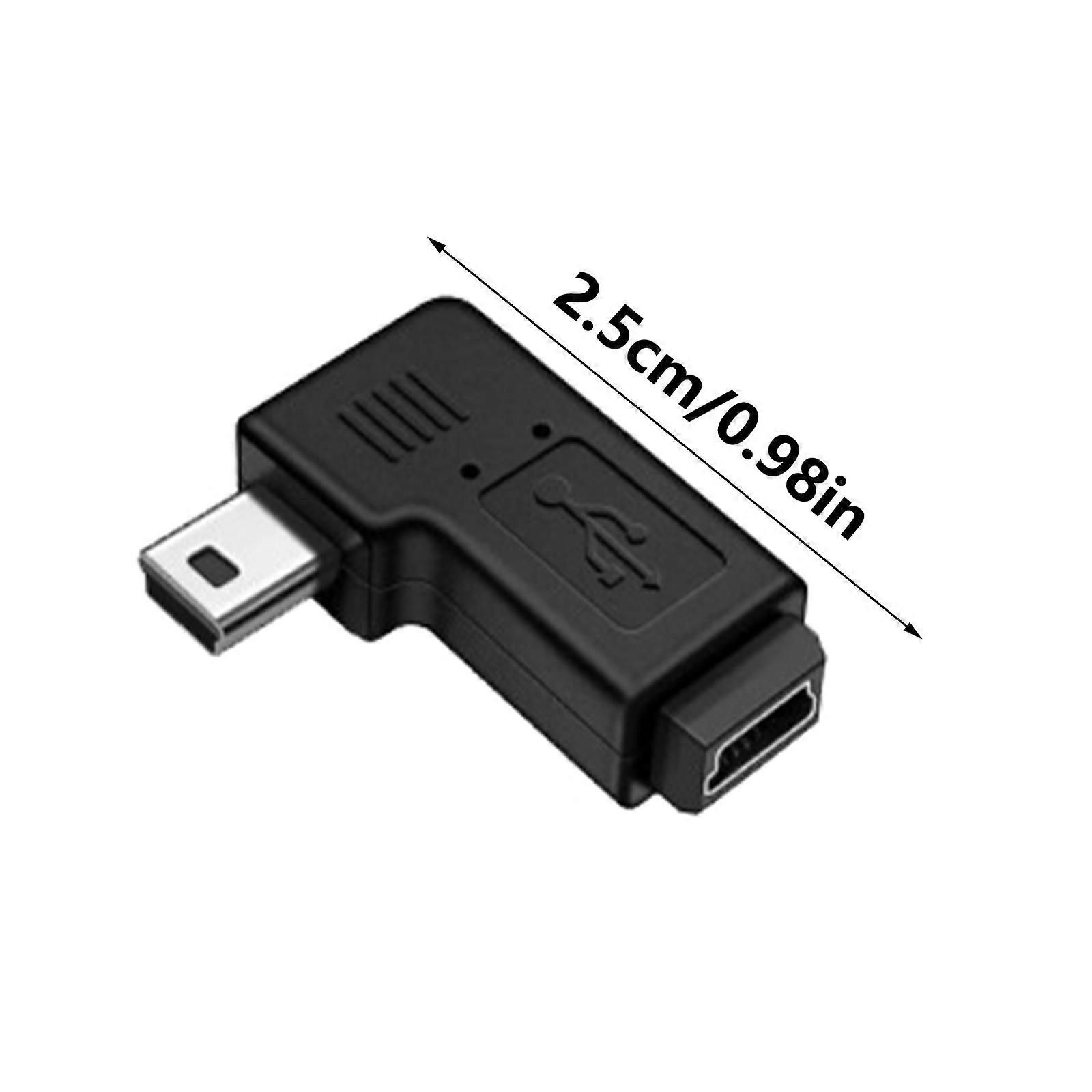Right and Left Angled Mini USB 5Pin Extension Adapter for Convenient Use with Electronics