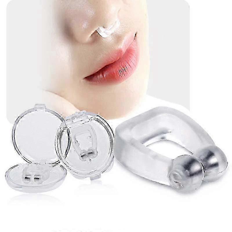 2pcs Anti Snore Nose Clip Stop Snoring Solution Comfortable Sleeping Aid