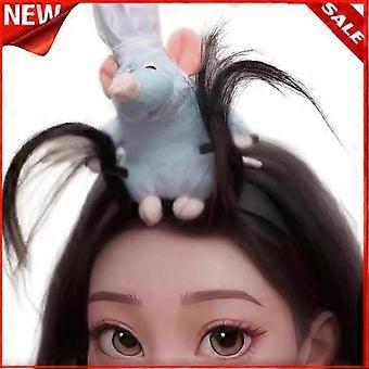 Women & Girl Cartoon Ratatouille Hair Band Plush Doll Headband Birthday Gift
