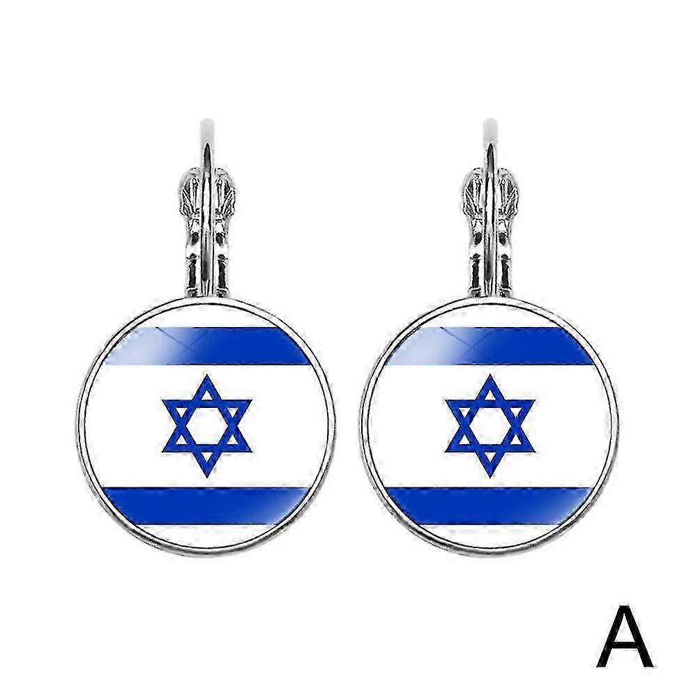 Étoile De David Juive Drapeau Israélien D’argent Boucles D’oreilles Neuves 2023