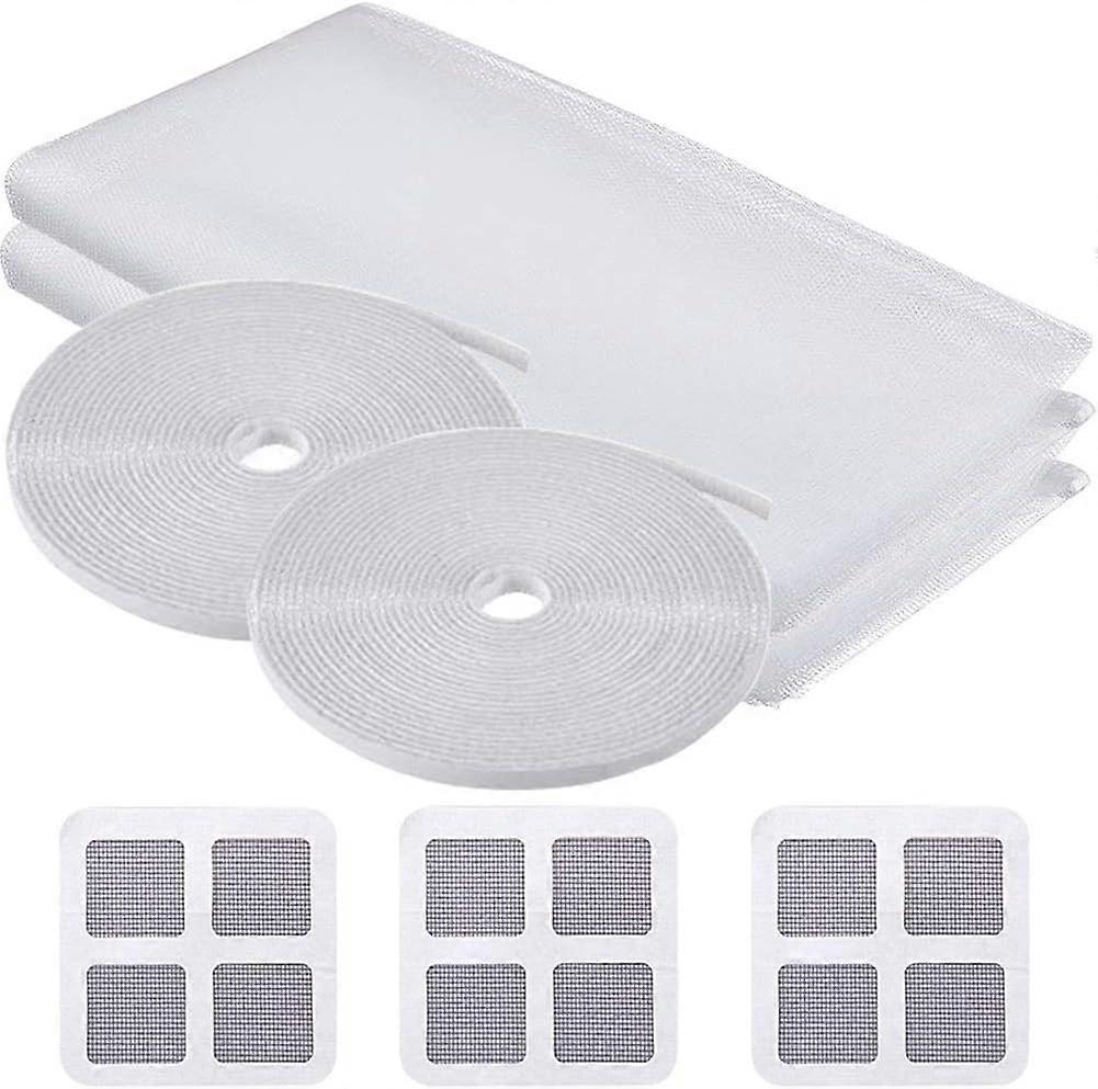 Upgraded Hook Window Mesh Screen, Self-Adhesive Tapes for Secure Fixation, Durability Mesh for Longevity (Super Transparent for Optimal Light