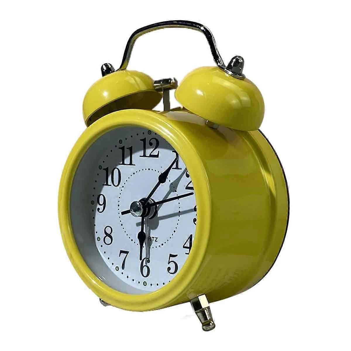 Metal Mechanical Bell Alarm Clock, Student Bedside Clock