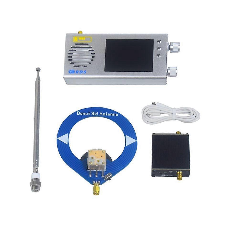 TEF6686 Radio Receiver All Band FM/MW/Shortwave HF/LW Radio Portable Radio with Donut Antenna Amplifier Silver