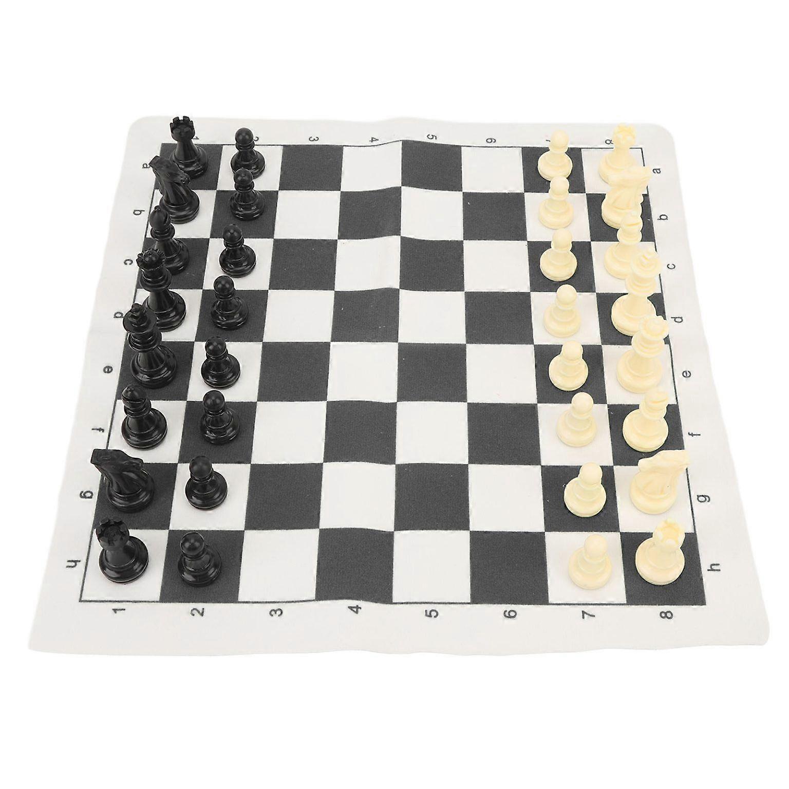 Bärbart hoprullningsbart schack- och damset - resevänligt schackbrädspel