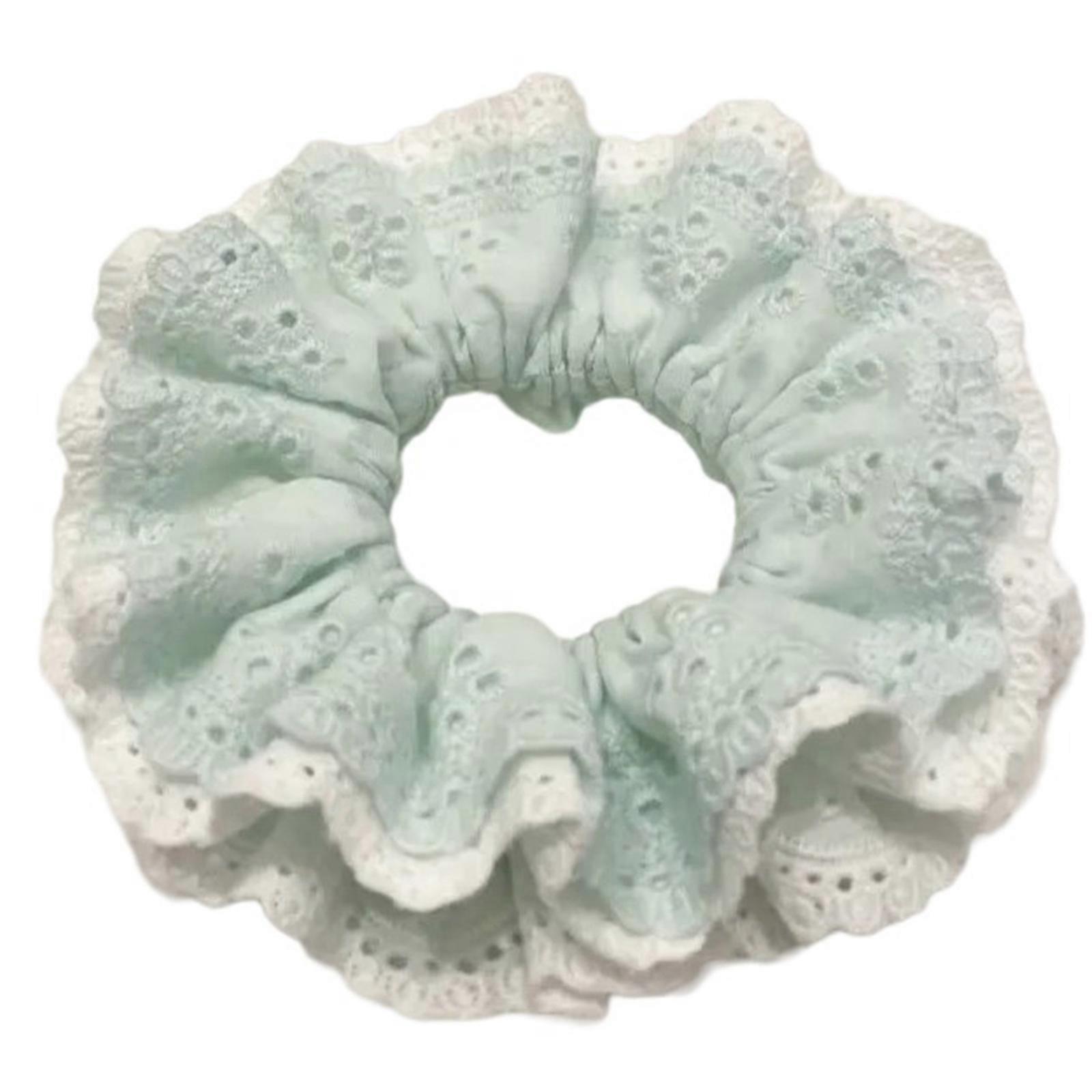 Scrunchies מנטה שרוכים רב שכבתי שיער עניבת שיער חבל Scrunchies תחפושת תחרורה עניבת שיער Scrunchies עניבת שיער ירוק