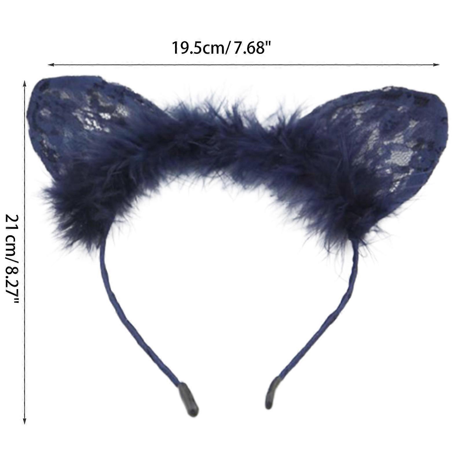 ženy dívky roztomilý karikatura pro kočičí uši ve tvaru čelenky vícebarevná vlasy obruč make-up mytí obličeje vánoční večírek přílba šarlatová