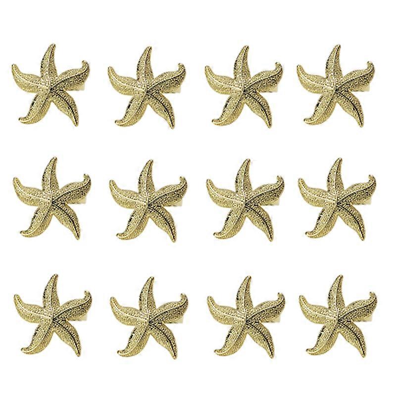Starfish Napkin Rings 12 Gold Summer Wedding Party Beach Table Deco