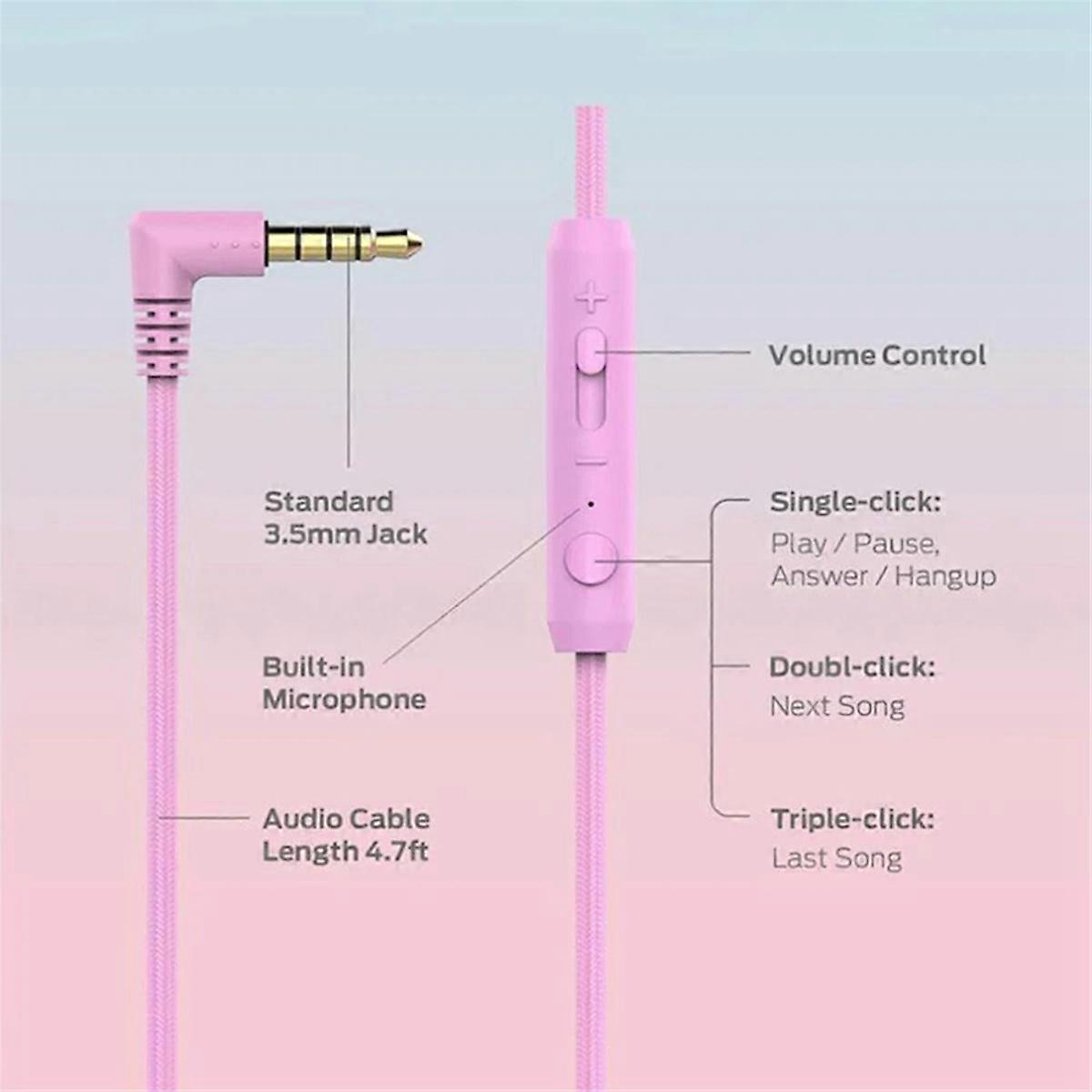 Children's Headphones Headset,black+blue