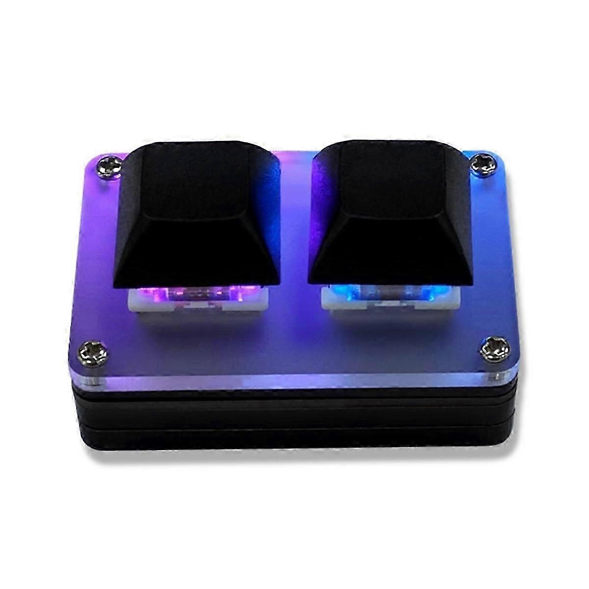 Mini clavier mécanique de jeu OSU programmable à 2 touches avec éclairage RVB