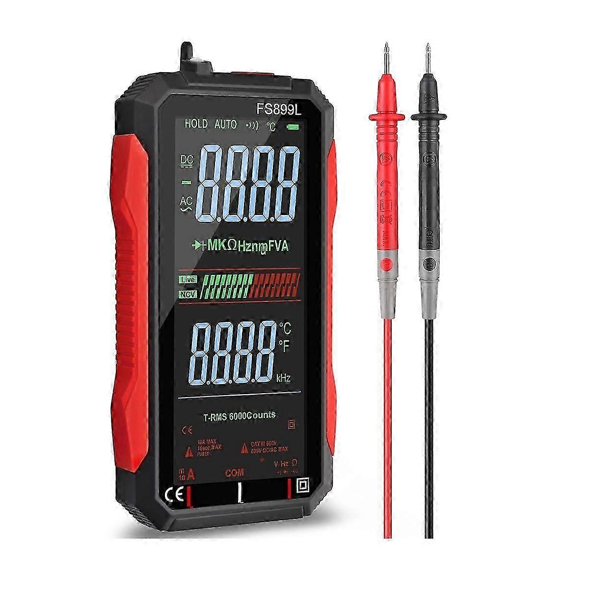 USB Multimeter Digital Voltmeter with 4.8Inch LCD Screen Multi Tester Capacitance Resistance Freque