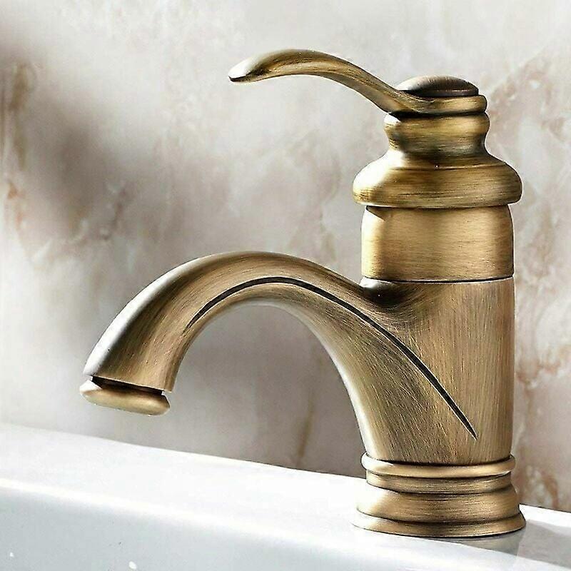 Solid Brass Deck-Mounted Crane Mixer Tap