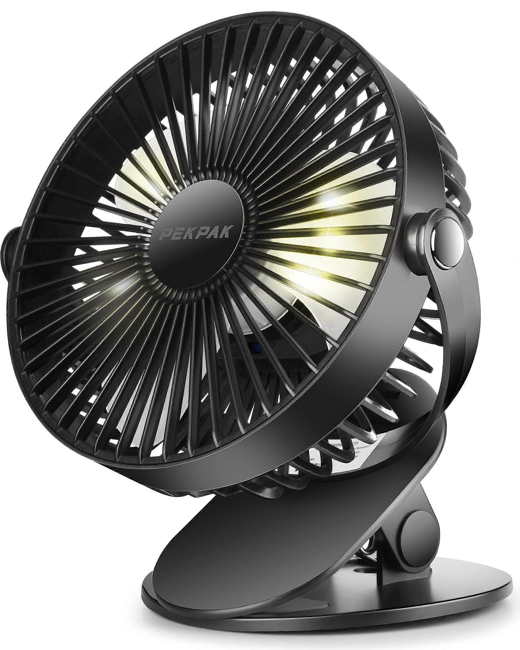 Fan with a clip, a 7 -inch 5000mAh battery fan, rechargeable fan, 3 in 1 interrelating desktop USB fan