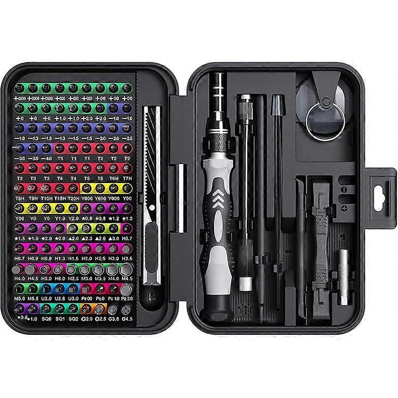 132-in-1 Precision Disassembly Tool Kit with Magnetic Screwdriver for PC, Glasses, Mobile Phone, Switch, Watch, Insulated, Explosion-Resistant, Non-Sl