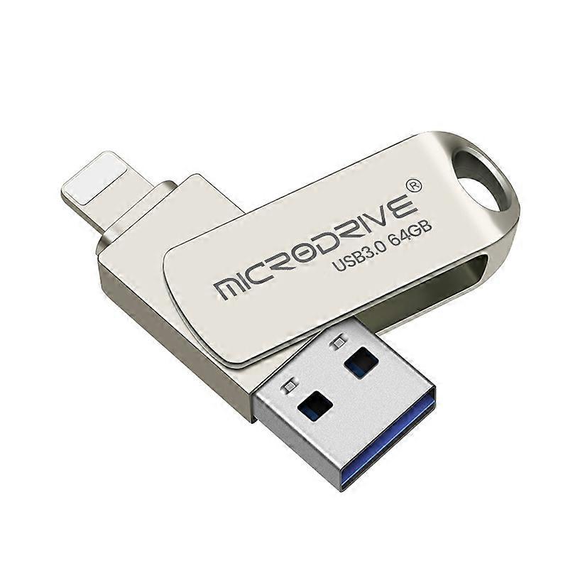 MFi Certified Universal Compatibility, Large Capacity Storage USB C Flash Drive, Fast Read Speed for Easy Plug and Play on iPhone iPad (32GB, Metal)