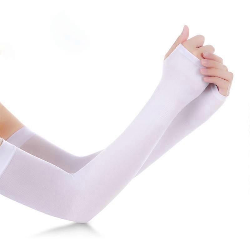 Ice Fabric Arm Sleeves UV Protection Mangas Warmers Summer Sports Running Cycling Driving Reflective Sunscreen