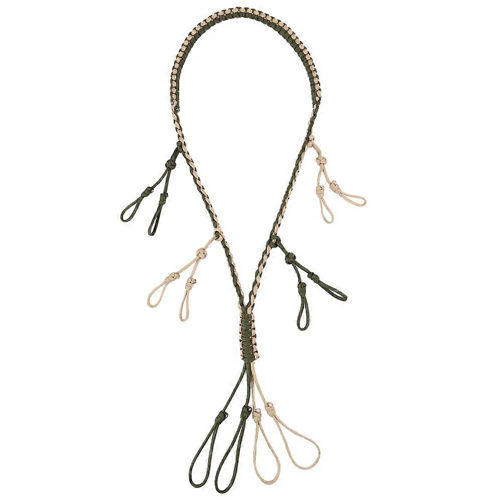 Braided Duck Call Lanyard Paracord Nylon Game Carrier with 12 Adjustable Loops for Goose Hunting Calls