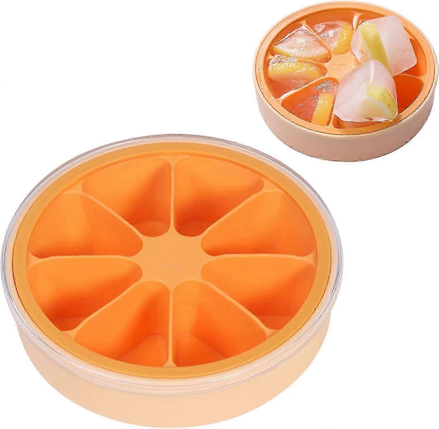 Silicone Ice Cube Tray with No-Spill Removable Lid, Easy-Release and Flexible Ice Cube Moulds, Round Ice Moulds for Water, Drinks, Whiskey, Cocktail