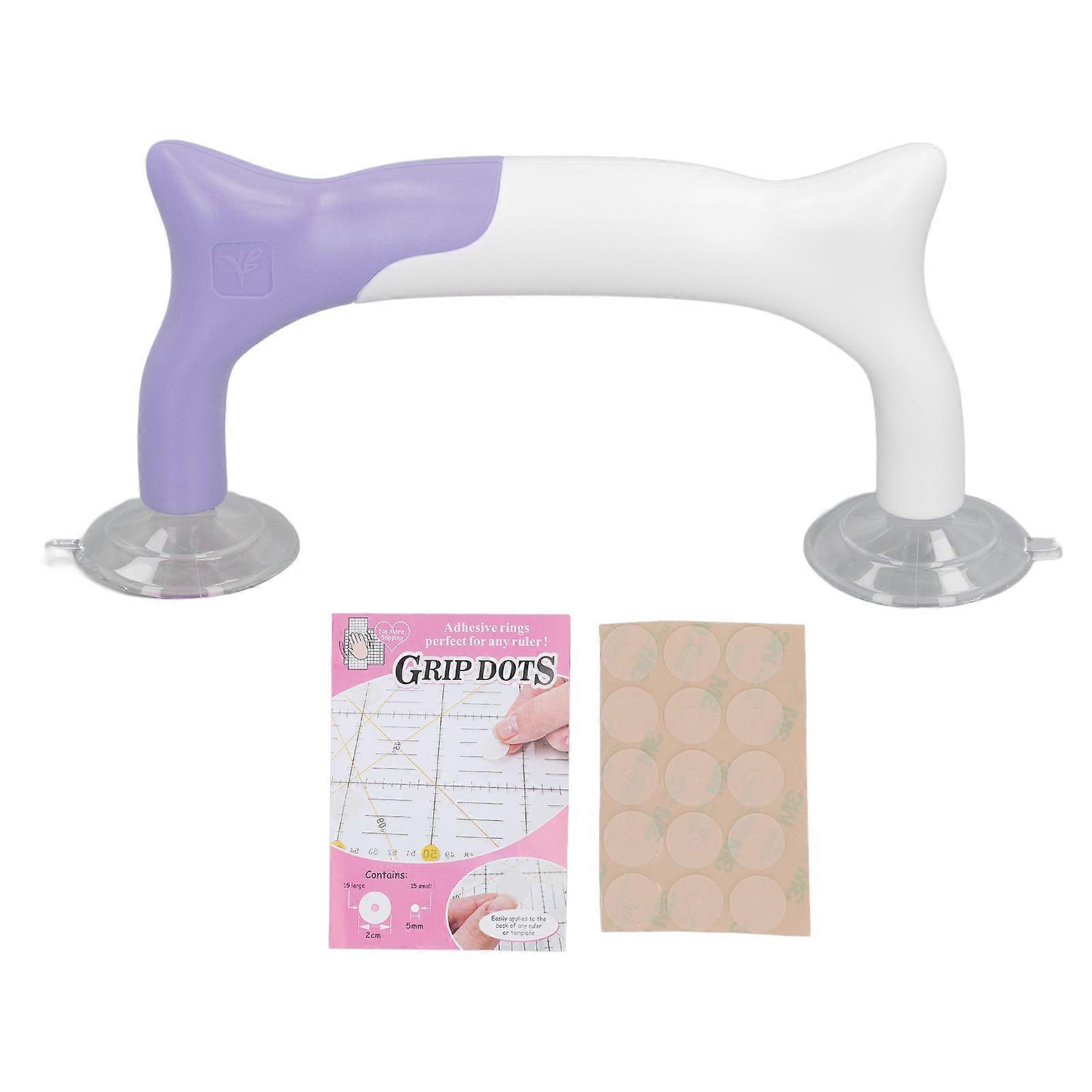 Patchwork Gripper Plastic Cat Appearance Suction Cups Ruler Handle with 30PCS Non Slip Rubber Mat