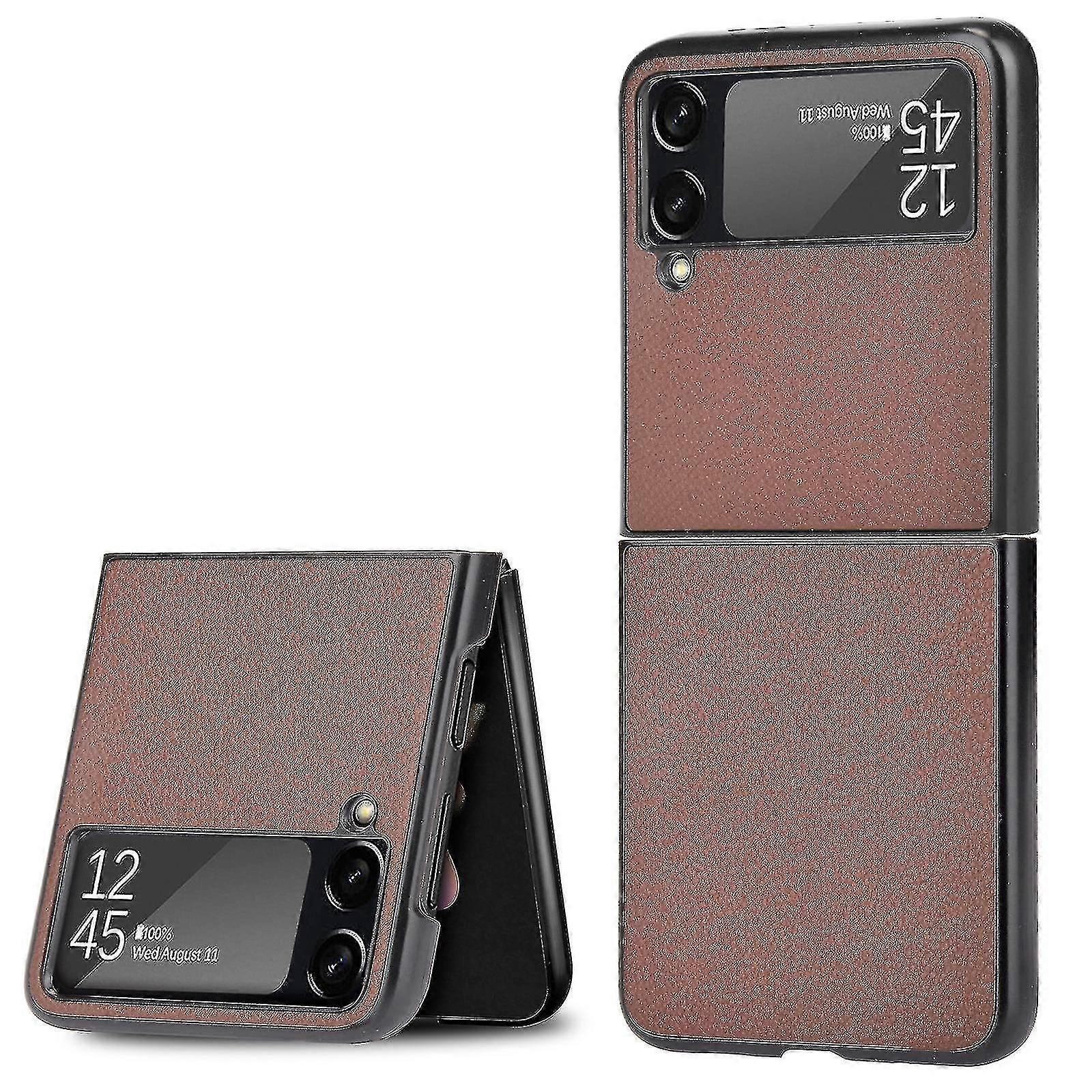 براون غطاء حماية للهاتف لجالاكسي زد فليب ٣ - ٥ جي