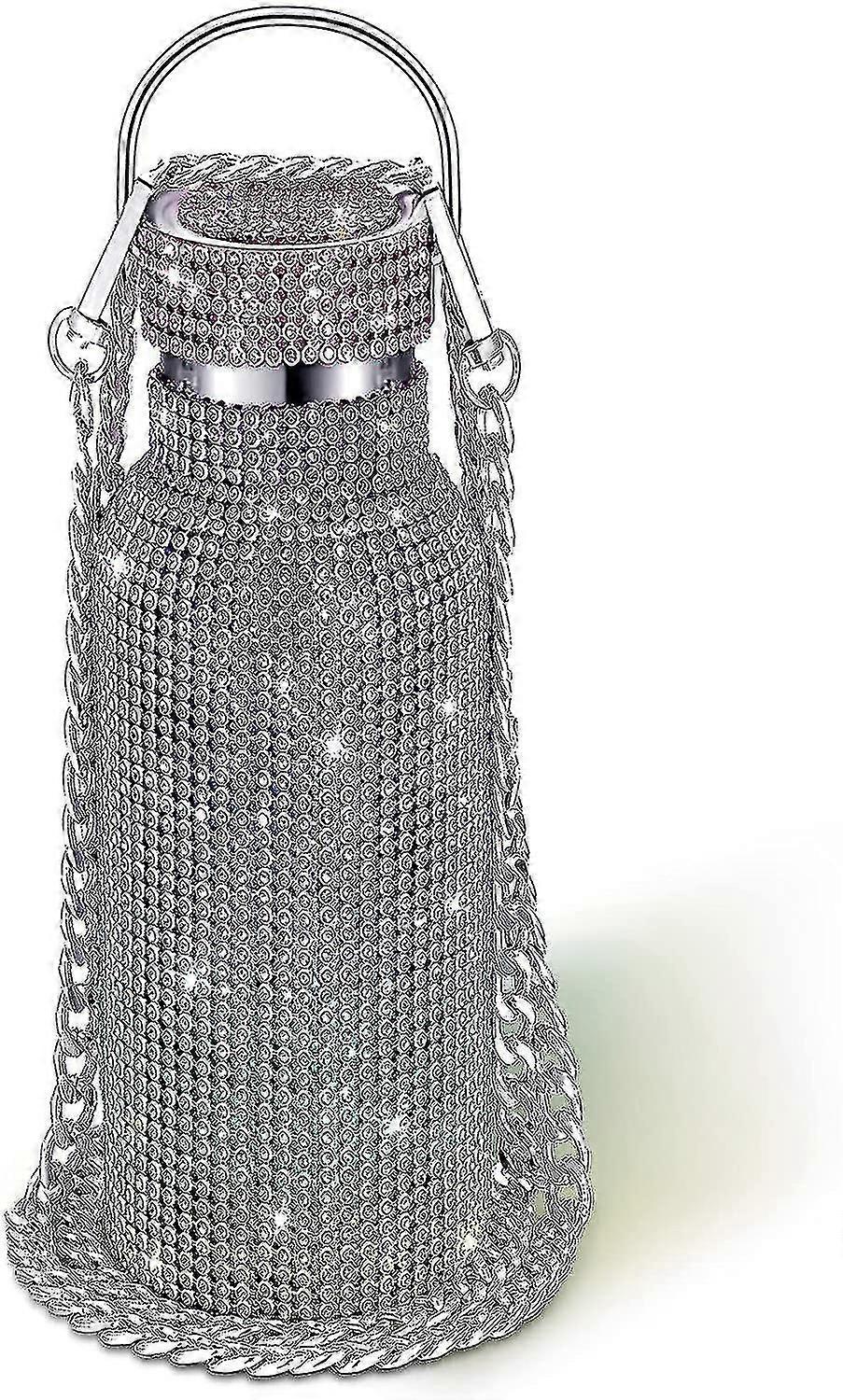 ダイヤモンドウォーターボトルブリングラインストーンステンレス鋼サーマルボトルリフィル可能な水ボトル断熱水ボトルグリッターウォーターボトルチェーンFo