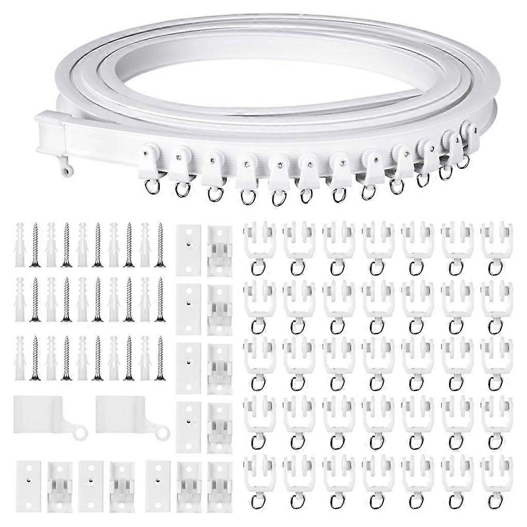 Multipurpose 5 Meter Curtain Track Kits with Smooth Rollers for Room Dividers