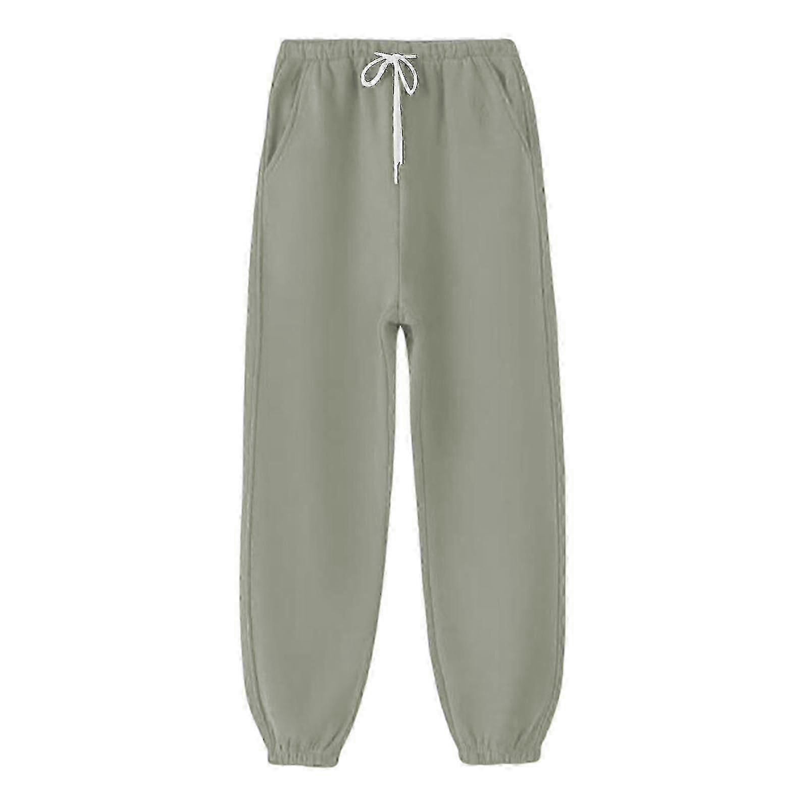 Jogger Pants Plush Lined Sweatpants for Running Fall Spring Medium