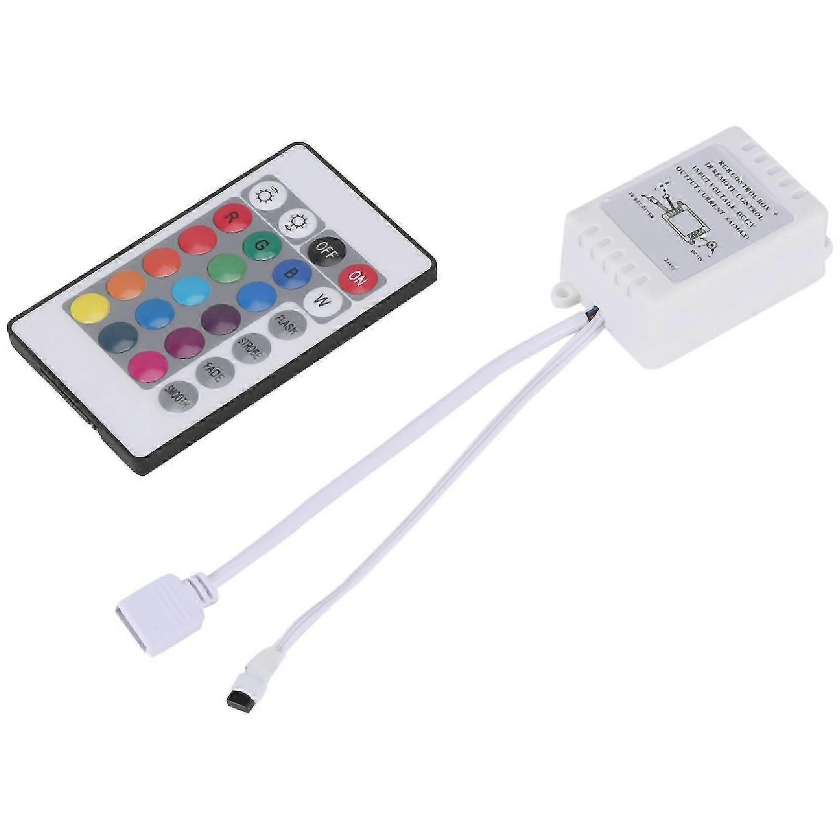 12V White 24 Keys LED RGB Controller Control IR FB