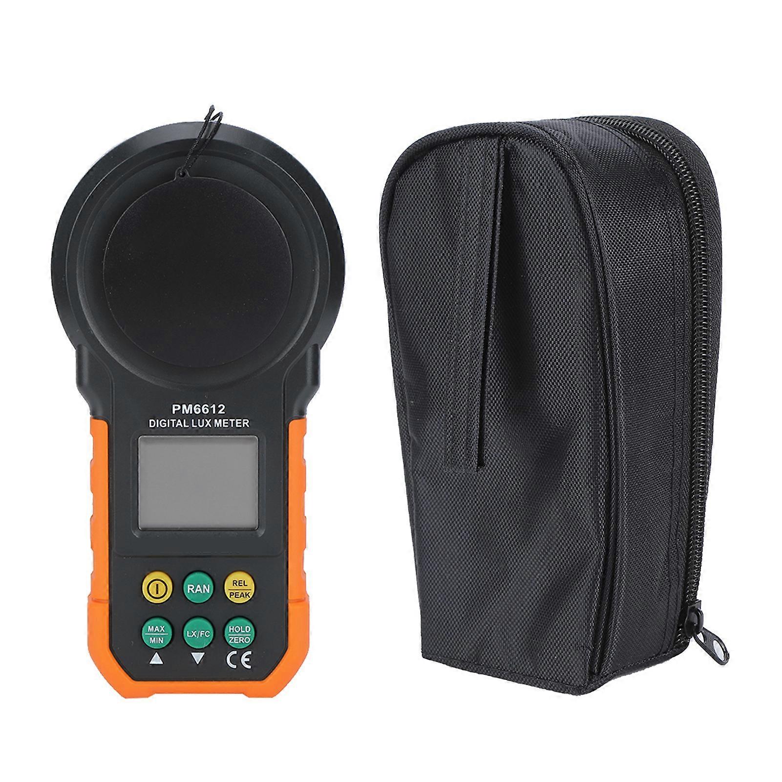 PM6612 Portable High Accuracy Handheld Digital Light Meter Luxmeter Illuminometer Testing Instrument