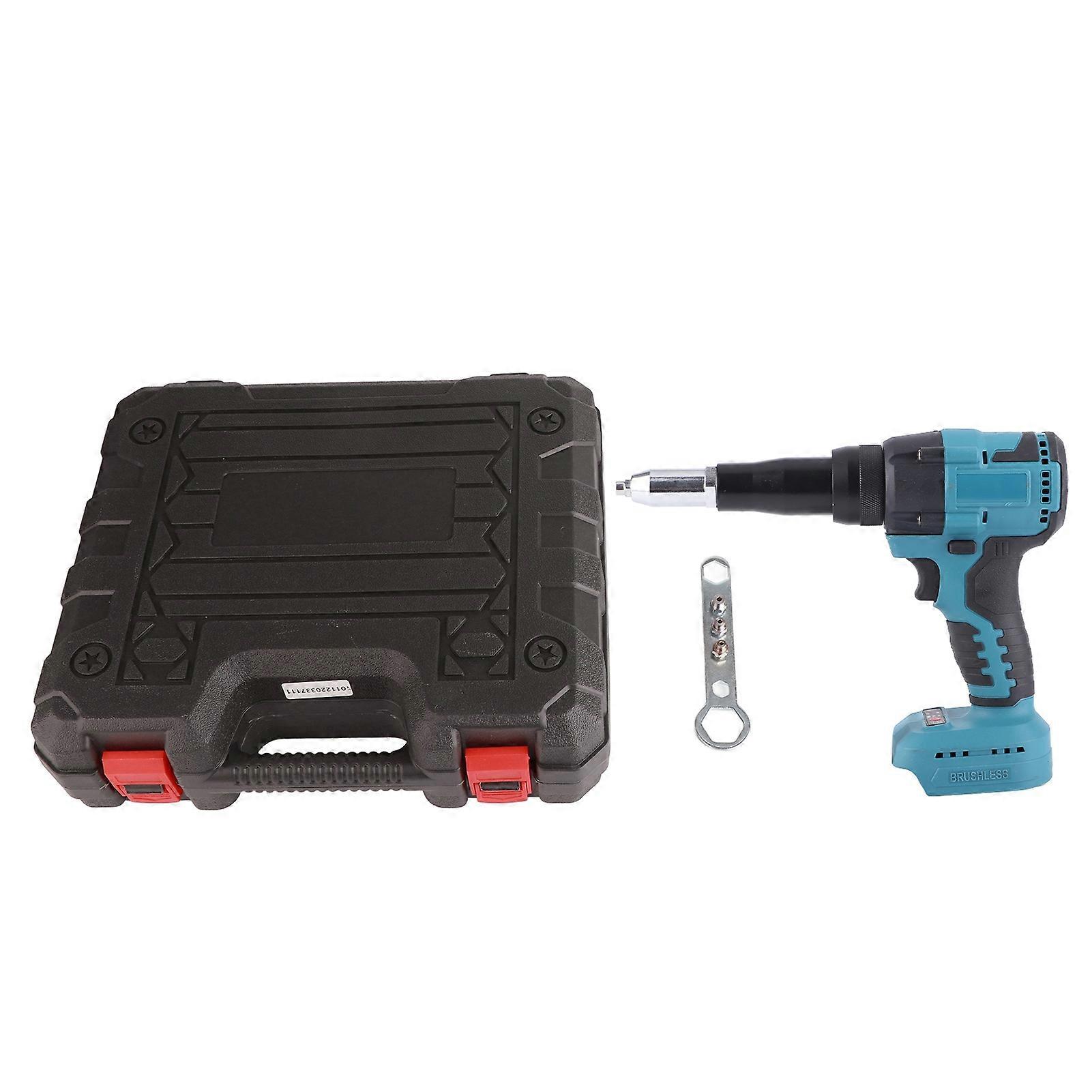 18V Blue Cordless Brushless Electric Gun LED Automatic Rivet Nut Hand Tool for BL1815 Battery 3.2-4.8mm