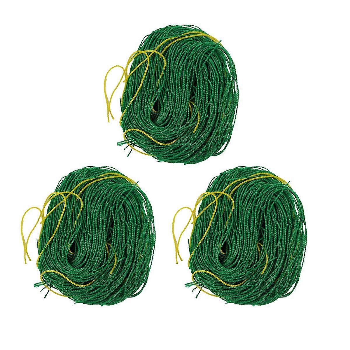 3pcs Network Gardening Fruit Vines Flower Petunia Climbing Net Cucumber Bush Gourd Vines Net (Green 1.8x3.6m)