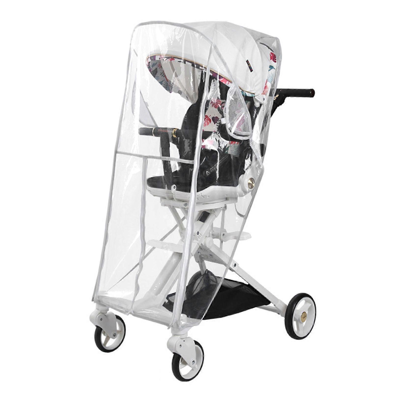 Portable Baby Jogging Stroller Universal Rain Cover Ventilated Weather-Shield Waterproof Windproof for Most Strollers