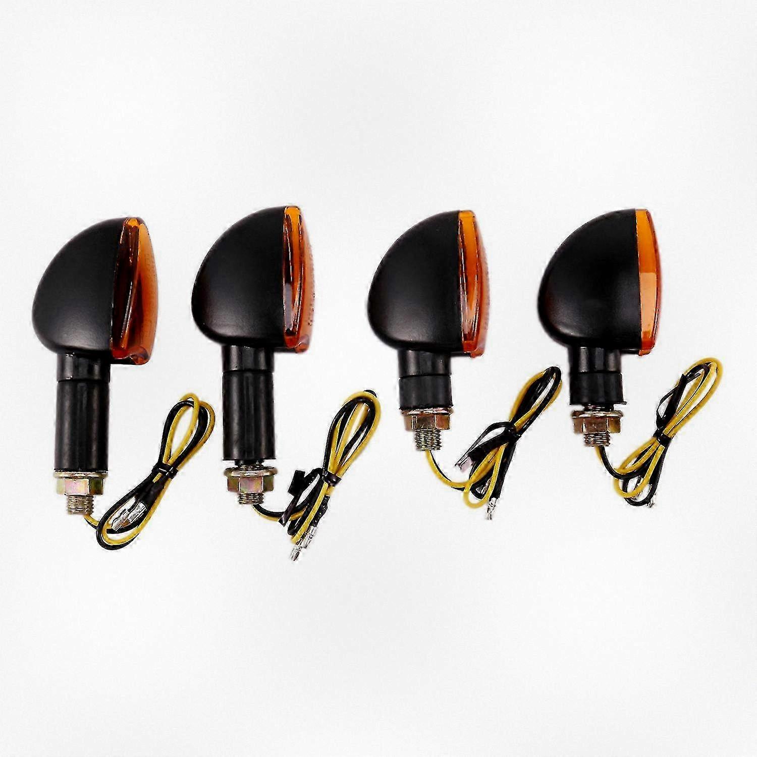 Universal 12V Motorcycle Turn Signal Indicator Lights for Front and Back with Flashing Halogen Blinker Light