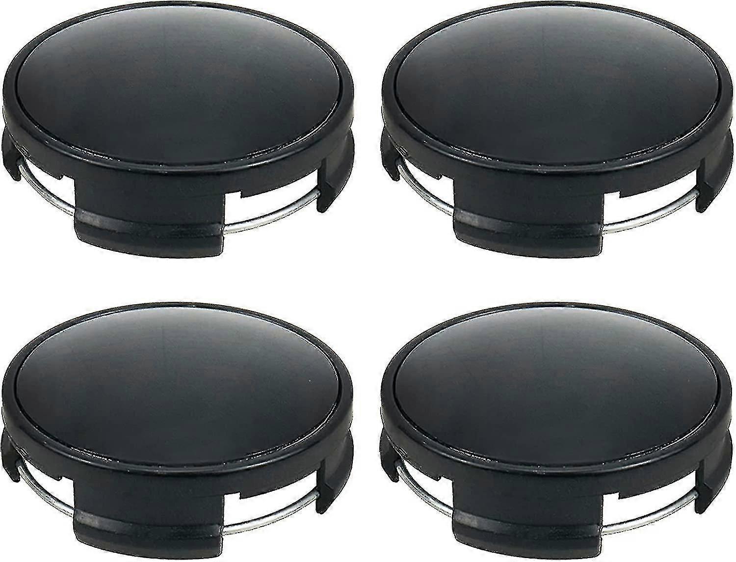 Mkk 4 Pcs Plastic Snap-in Type Wheel Center Hub Cap 62mm Outer Diameter And 60mm Inner Diameter For Cars, Black
