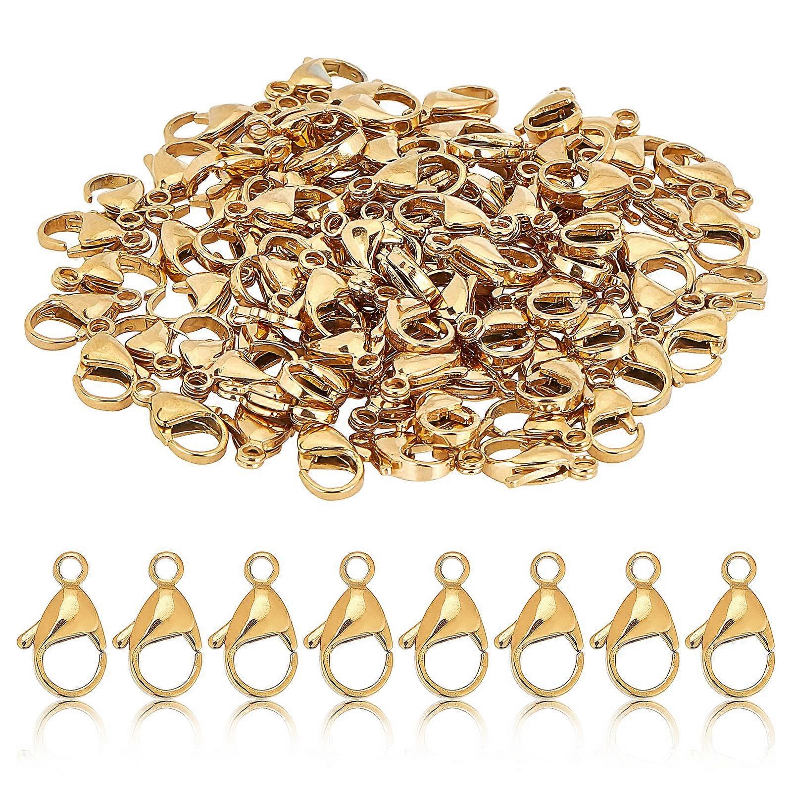Lobster Claw Clasps 304 Stainless Steel Jewelry Fastener Hook 15x9mm