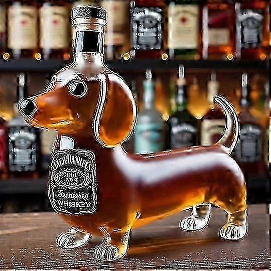 Funny Dachshund Dog Whiskey Decanter Bottle, Glass Dachshunds Statue Wine Bottles, Dachshunds Decanter Decoration For Bar Home Office