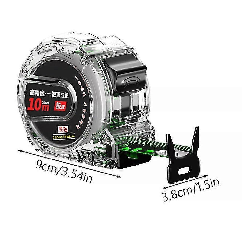 Luminous Self-Locking Double-Sided Tape Measure  5/7.5/10m, Fluorescent Coating, Durable ABS Shell