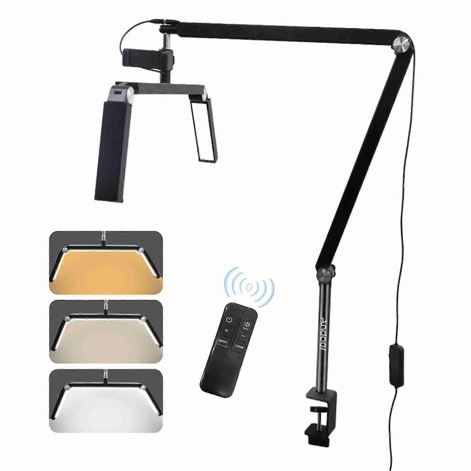 Moon-Shaped Foldable Desktop LED Fill Light - Adjustable, 36W, for Beauty Salons