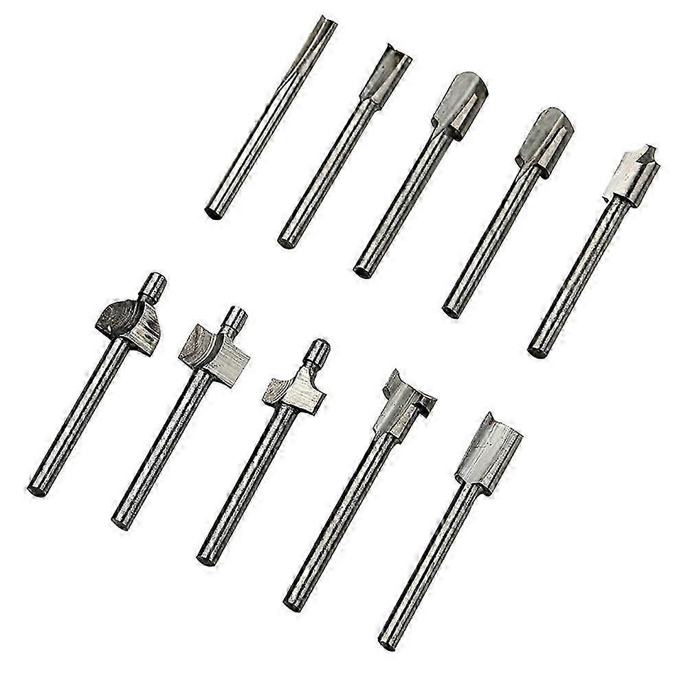 10Pcs HSS Woodworking Router Bits 1/8" Shank Set 2025