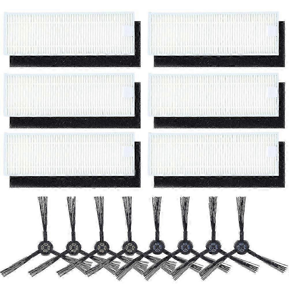 Brosse latérale et filtre HEPA de rechange compatibles avec l'aspirateur robot Silvercrest SSR1 SSRA1 A7 A9 A9s
