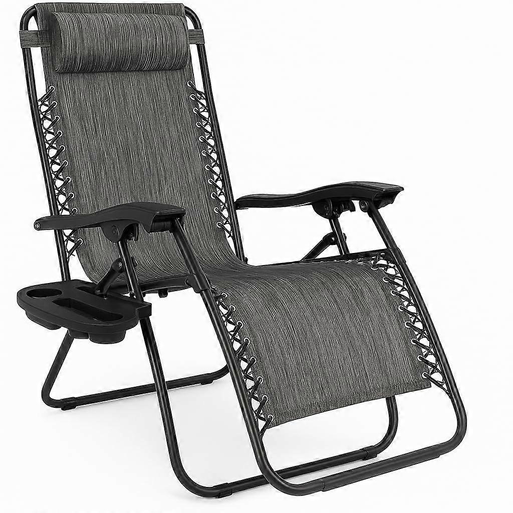 CozyBox Adjustable Zero Gravity Lounge Chair with Steel Mesh Fabric: Reclining Lawn Chair