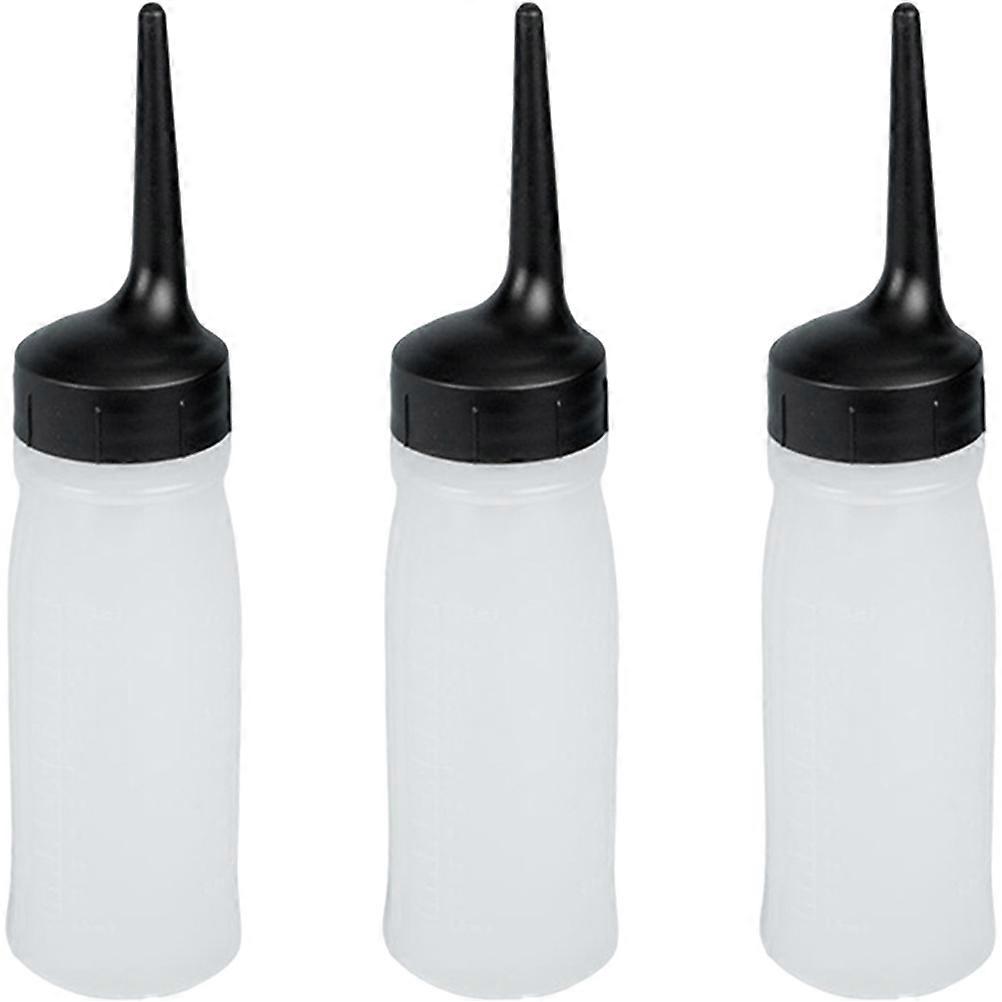 3 bouteilles d’applicateur d’huile capillaire rechargeables avec échelle graduée pour la teinture capillaire - Conception durable et sûre pour le salon et l’utilisation à domicile