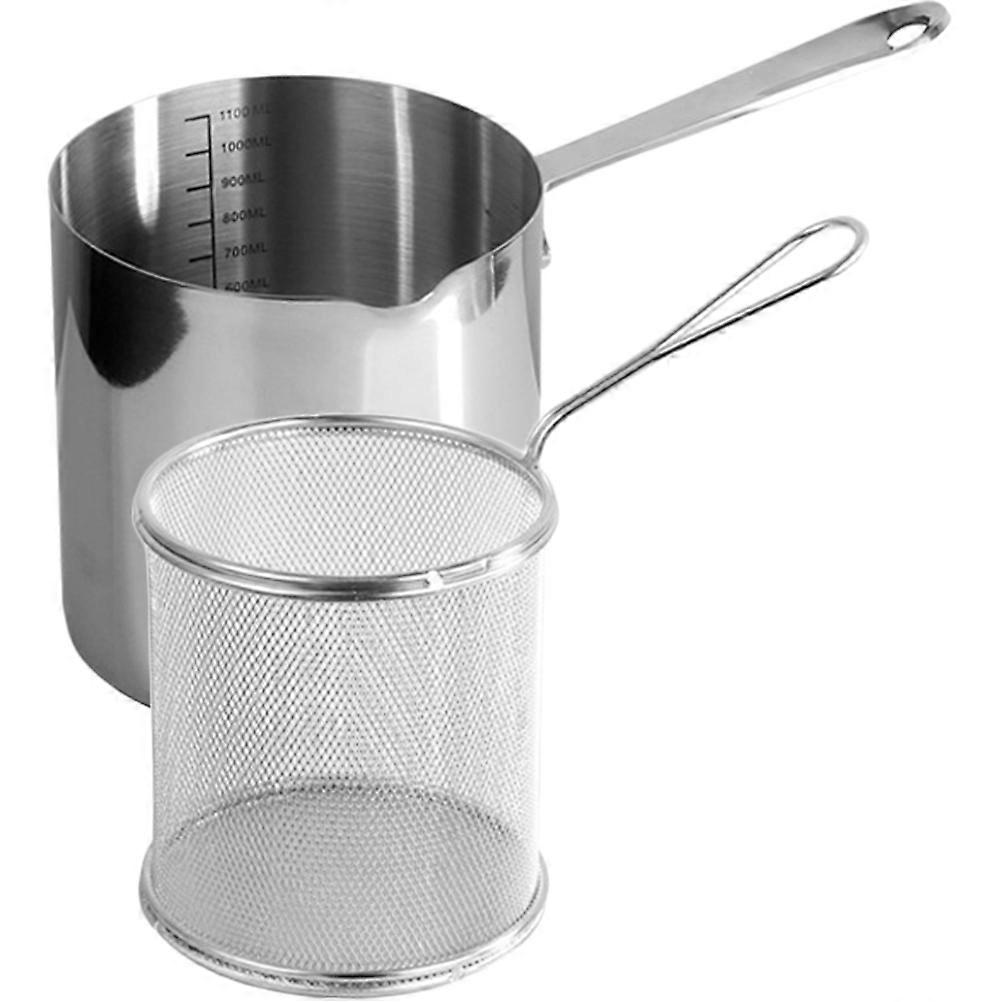 Deep Frying Pot in Stainless Steel, Easy to Use and Maintain