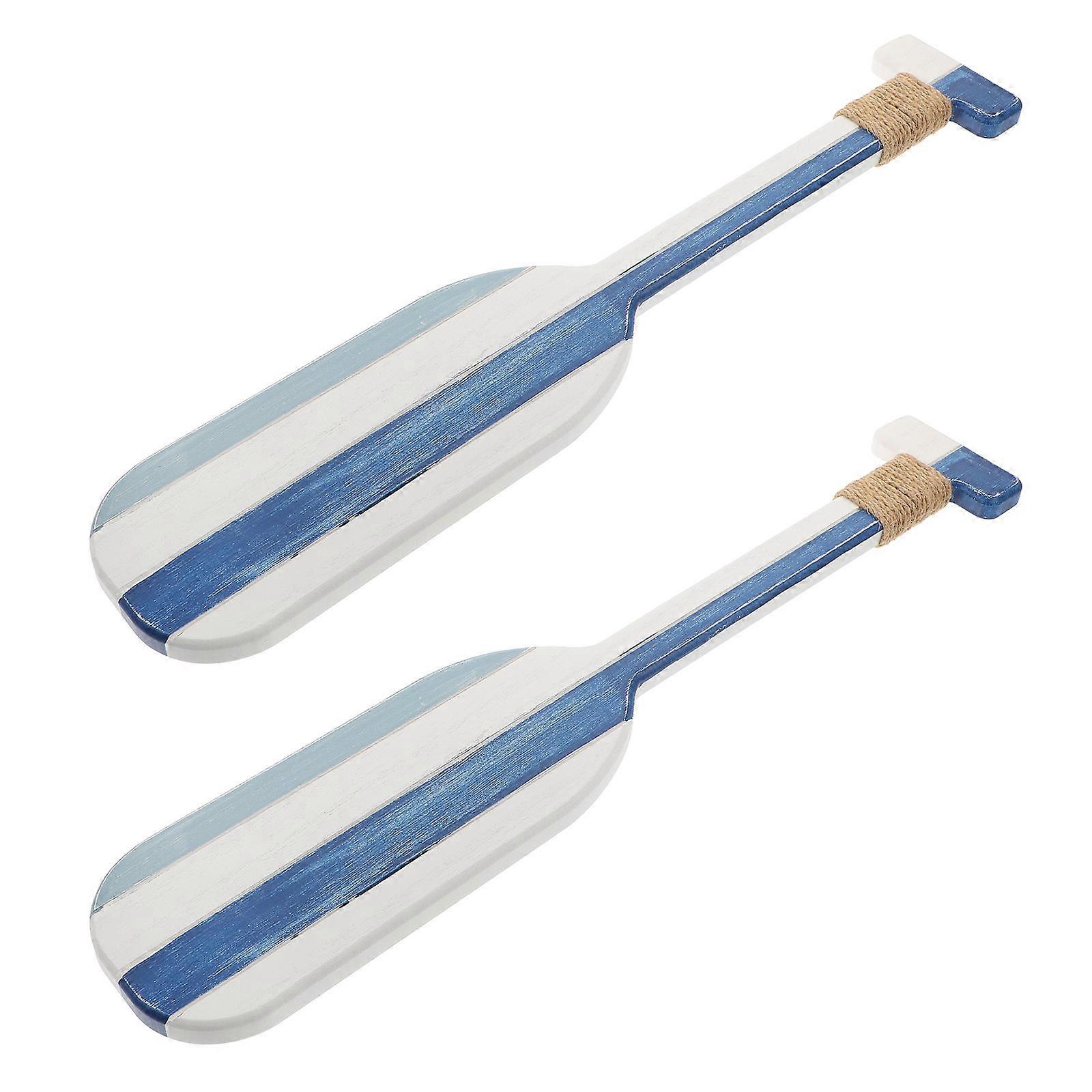 Vintage Nautical Paddle Wall Decor with Shell Ornament for Beach Themed Home, Restaurants, and Bars
