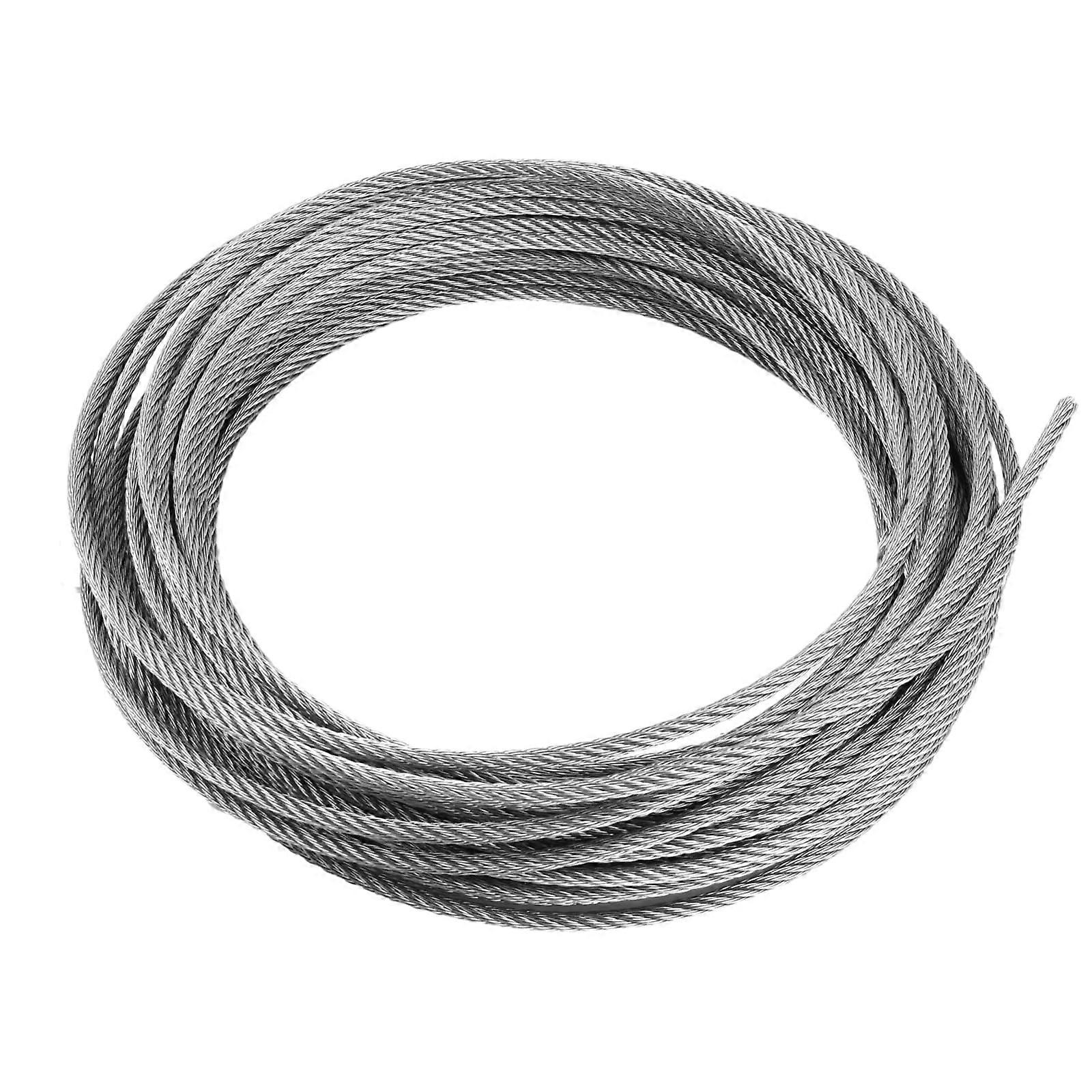 Cavo in acciaio inossidabile 5 mm, 20 m, carico 400 kg, 1000 kg max