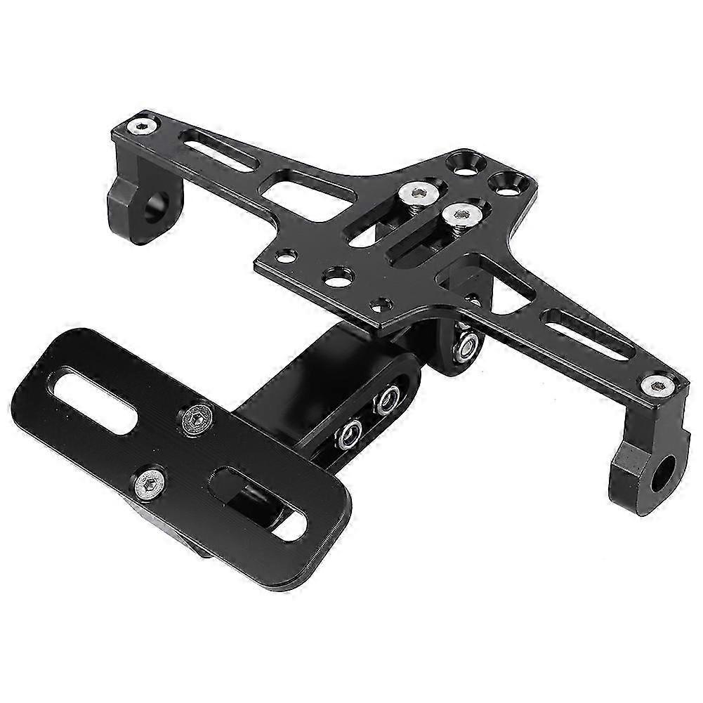 Adjustable Aluminum Motorcycle License Plate Frame with Light Black