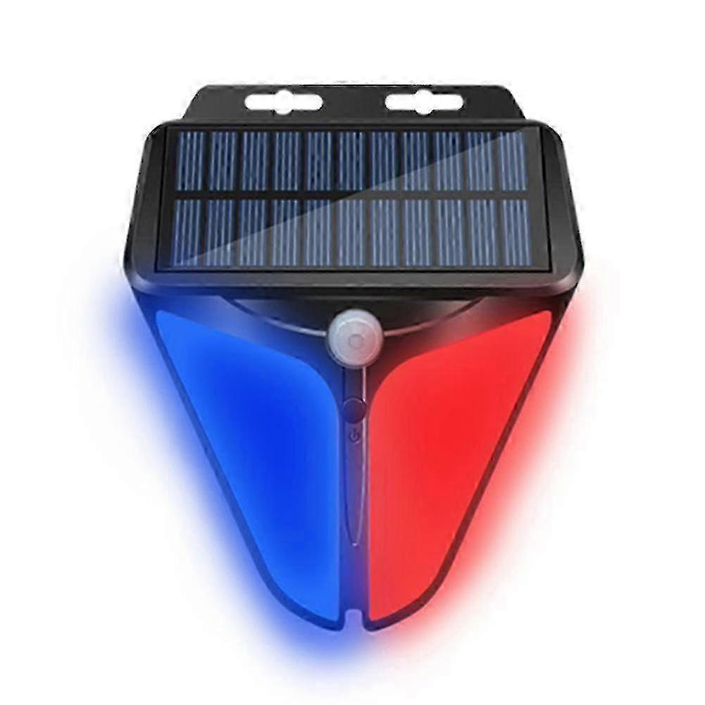 2025 Solar Powered Wireless Strobe Light Siren Waterproof Flash Light Siren Motion Detector